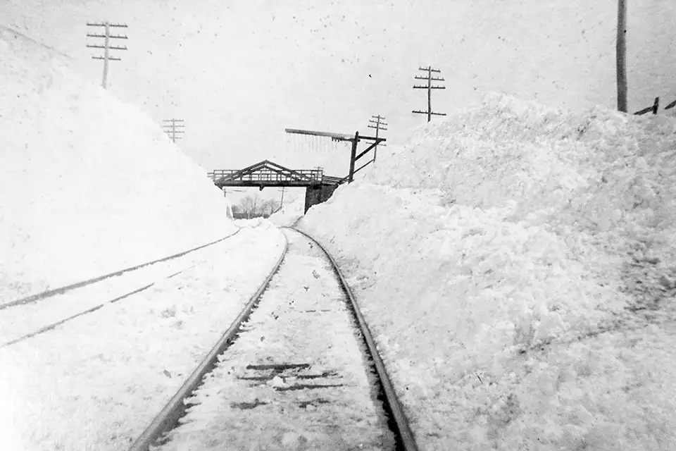 Wilton, CT after the Blizzard of 1888