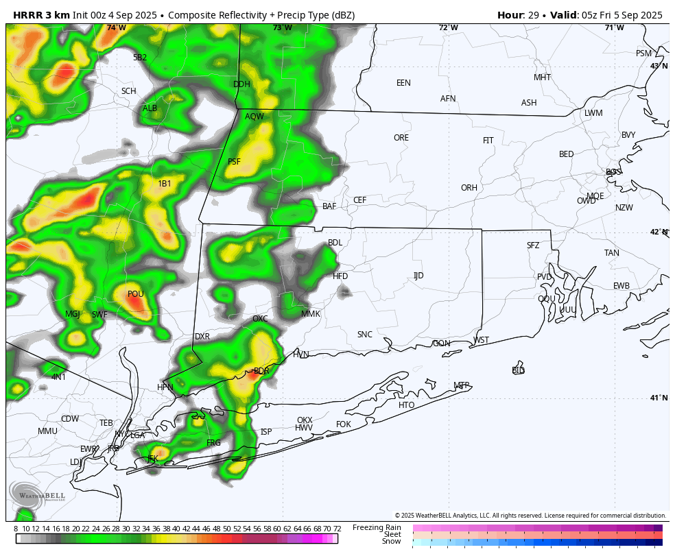 Future Radar 1AM Friday Morning
